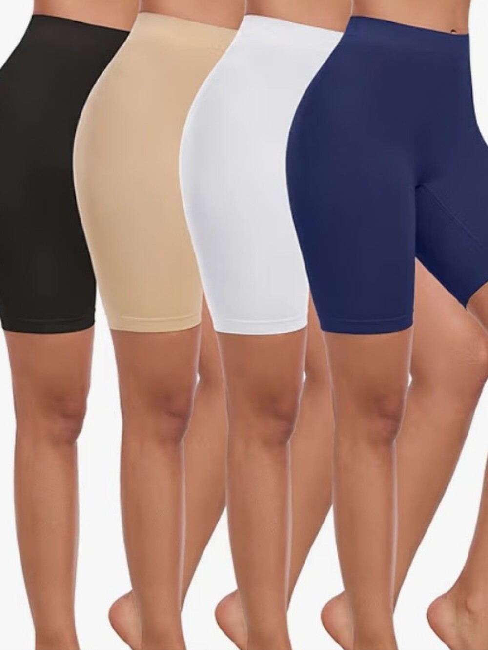 NWT 4 Pack Seamless Slip Shorts Under Dress Anti Chafing Biker Spandex
